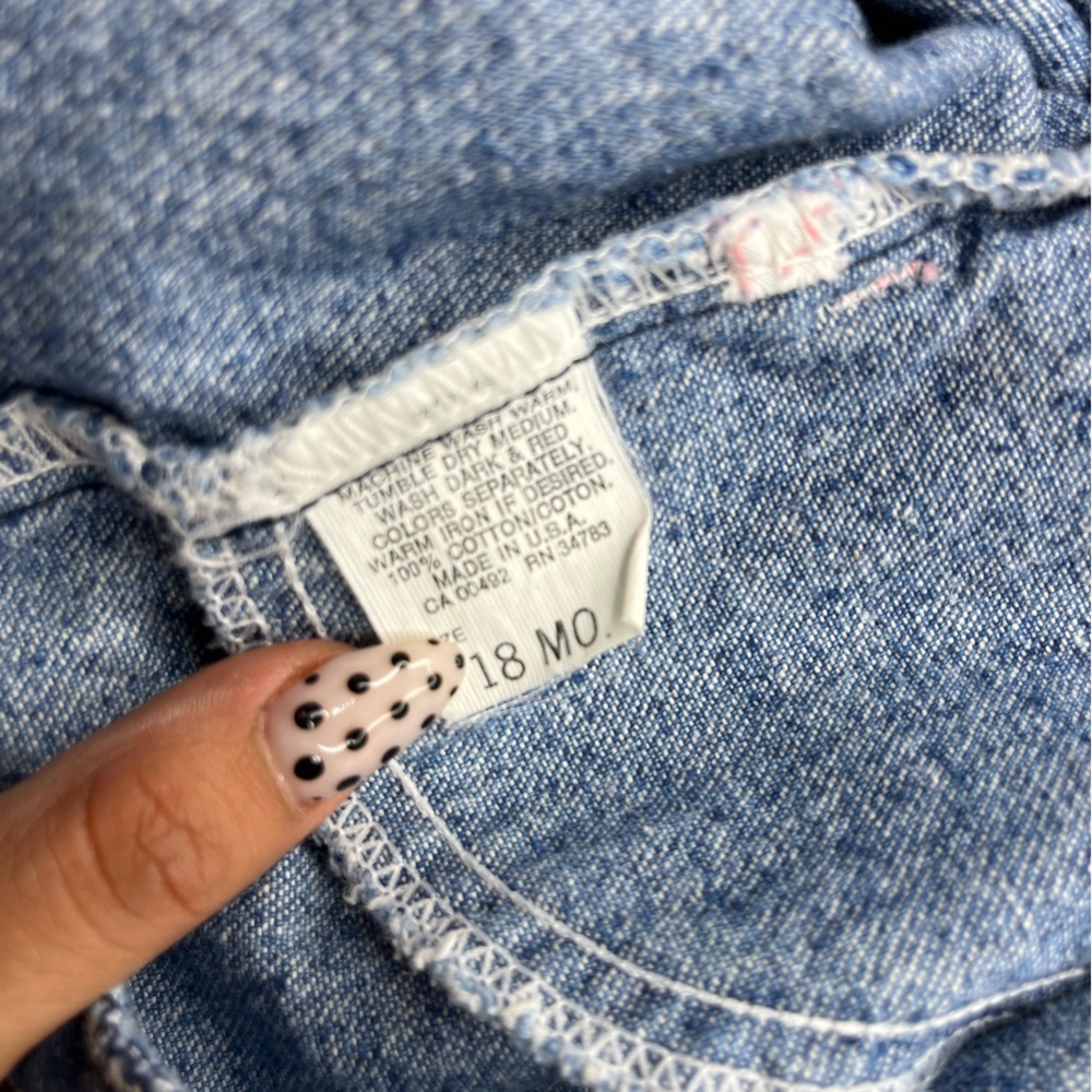 Not for sale Vintage 1980's Lee Jeans denim dress size 18m - Picture 4 of 4